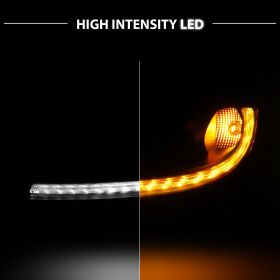 AmeriLite 2006 - 2013 LED DRL Switchback For Chevy Corvette Black Projector Headlights. 2005 Compatible with 06 Ballast