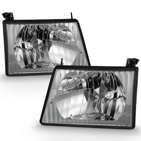 AmeriLite Van Crystal Headlights For Ford Econoline - Passenger and Driver Side
