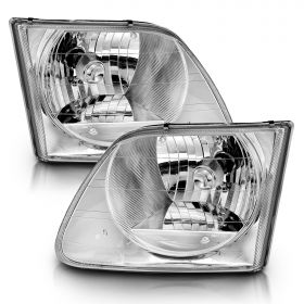 AmeriLite Headlights Lighting Style Set For Ford F-150 / Expedition - Passenger and Driver Side