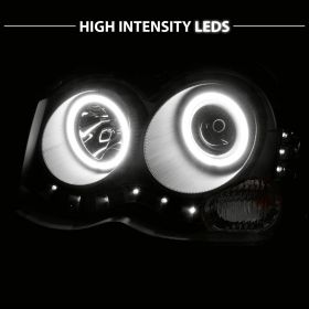 AmeriLite Black Projector Headlights CCFL Halo for Jeep Grand Cherokee - Passenger and Driver Side