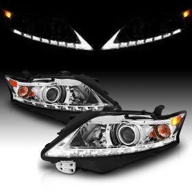 AmeriLite Chrome Projector Headlights For Lexus RX350 - Passenger and Driver Side