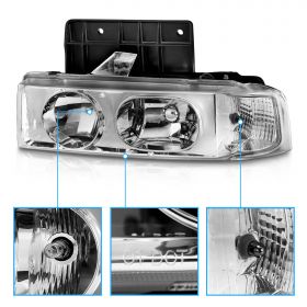 AmeriLite Crystal Headlights For Mitsubishi Mirage - Passenger and Driver Side