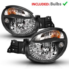 AmeriLite Crystal Headlights Black For Impreza - Passenger and Driver Side