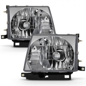 AmeriLite Replacement Headlights Chrome For 97-00 Toyota Tacoma - Passenger and Driver Side