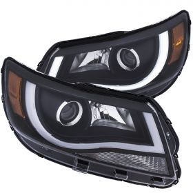 [LED Bar Plank Style] 2015-2018 Chevrolet Colorado Black Projector Headlights G2