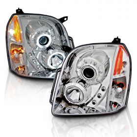 GMC YUKON/YUKON XL/DENALI/XL DENAL 07-10 PRO H.L HALO CHROME AMBER(CCFL)(FAKE LED)