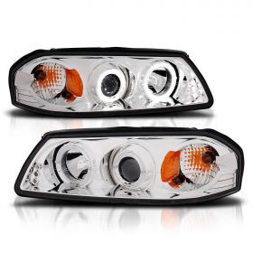 CHEVY IMPALA 00-05 PROJECTOR H.L HALO CHROME CLEAR AMBER