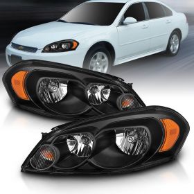 CHEVY IMPALA 06-13 H.L BLACK AMBER