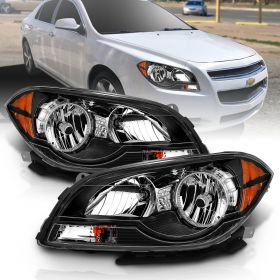 CHEVY MALIBU/MALIBU MAXX 08-12 H.L BLACK AMBER