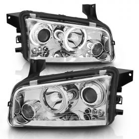 DODGE CHARGER 06-08 PROJECTOR H.L HALO CHROME CLEAR(CCFL)