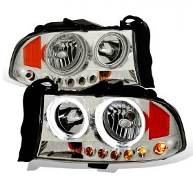 DODGE DAKOTA / DURANNGO 97-04 / 98-03 1 PC H.L HALO CHROME WITH AMBER (CCFL)
