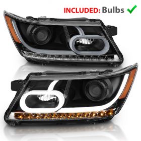 DODGE JOURNEY 09-14  PROJECTOR PLANK STYLE H.L BLACK CLEAR AMBER