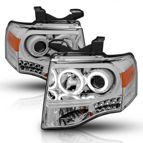 FORD EXPEDITION 07-08 PROJCTOR H.L CHROME CLEAR AMBER