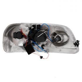 FORD F-150 97-04 (01-04:XL,XLT,LARIAT MODEL:W/O STX ,W/O HERITAGE EDITION)  PROJECTOR H.L HALO L.E.D CHROME CLEAR AMBER (CCFL)