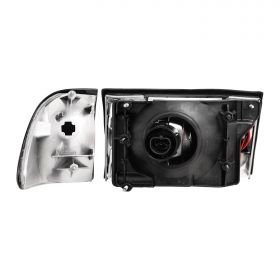 FORD MUSTANG 87-93 CRYSTAL H.L SMOKE LENS SET W/ CORNER & PARKING