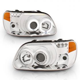 FORD EXPLORER 95-01 PROJECTOR H.L 1 PCS CHROME CLEAR AMBER