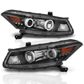 HONDA ACCORD 08 2 DR PROJECTOR H.L HALO BLACK CLEAR AMBER(CCFL)