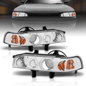 HONDA ACCORD 90-93 PROJECTOR H.L CHROME CLEAR AMBER
