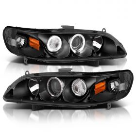 HONDA ACCORD 98-02 PROJECTOR H.L G2 HALO BLACK CLEAR