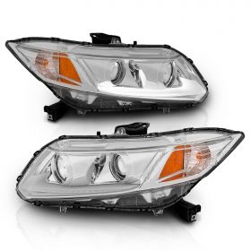 HONDA CIVIC 12-13 2/4 DR PROJECTOR PLANK STYLE H.L CHORME CLEAR AMBER
