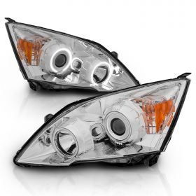 HONDA CR-V 07-08  PROJECTOR H.L HALO CHROME CLEAR AMBER(CCFL)