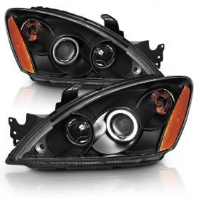 MITSUBISHI LANCER 04-06 PROJECTOR H.L HALO BLACK CLEAR AMBER (CCFL)