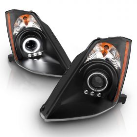 NISSAN 350Z 03-07 PROJECTOR H.L HALO BLACK CLEAR AMBER(CCFL)
