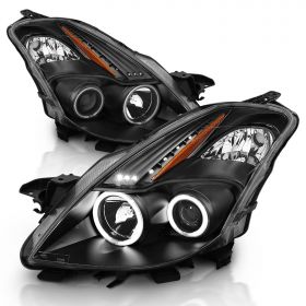 NISSAN ALTIMA 08-09 PROJECTOR 2D H.L BLACK CLEAR AMBER(CCFL)