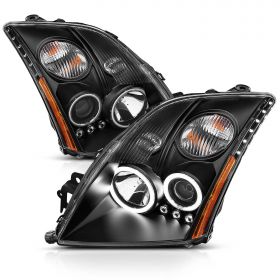 NISSAN SENTRA 07-09 PROJECTOR H.L HALO W/O CCFL BAR BLACK CLEAR AMBER (CCFL)