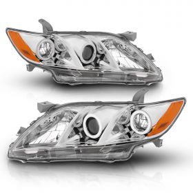 TOYOTA CAMRY 07-09 PROJCETOR H.L HALO CHROME CLEAR AMBER(CCFL)