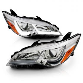 TOYOTA CAMRY 15-16 4DR PROJCETOR PLANK STYLE H.L. CHROME AMBER