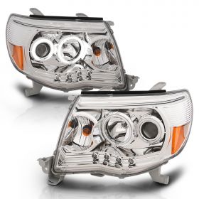 TOYOTA TACOMA 05-09 PROJECTOR H.L W/O CCFL BAR CHROME CLEAR AMBER(CCFL)