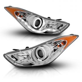 HYUNDAI ELANTRA 11-13 PROJECTOR H.L HALO CHROME CLEAR AMBER(CCFL)