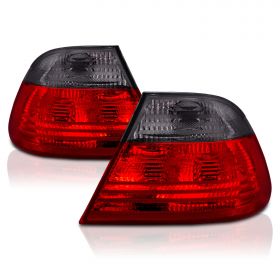 AmeriLite Smoke Red Replacement Taillights for BMW 3 Series E46 Coupe Model - Passenger and Driver Side