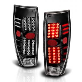 AmeriLite Black LED Replacement Brake Tail Lights Set For Chevy Avalanche - Passenger and Driver Side