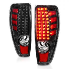 AmeriLite for 2004-2012 Chevy Colorado/GMC Canyon LED Pure Black Replacement Tail Lights Set - Passenger and Driver Side