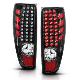 AmeriLite 2004-2012 Black LED Replacement Tail Lights Set For Chevy Colorado / GMC Canyon - Passenger and Driver Side