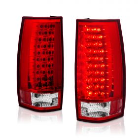 AmeriLite Red/Clear LED Tail Lights G4 For Chevy Tahoe / Suburban / Yukon - Passenger and Driver Side