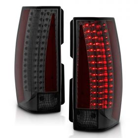 AmeriLite Smoke LED Replacement Tail Lights Pair For 07-13 Chevy Tahoe / Suburban / Yukon - Passenger and Driver Side
