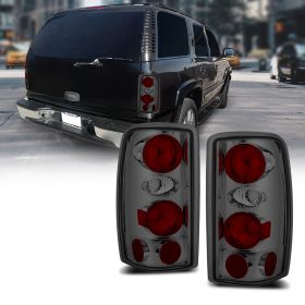 AmeriLite Chrome Replacement Brake Tail Lights Set For Chevy Suburban/Tahoe - Passenger and Driver Side