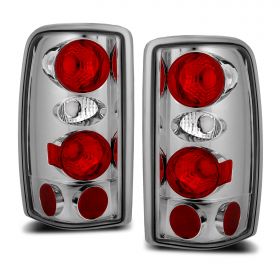 AmeriLite Chrome Replacement Brake Tail Lights Set For Chevy Suburban/Tahoe - Passenger and Driver Side