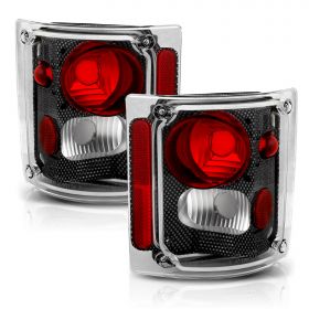 AmeriLite Carbon Replacement Brake Tail Lights Housing Set For Chevy / GMC Full Size - Passenger and Driver Side