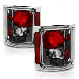 AmeriLite Black Replacement Brake Tail Lights Housing Set For Chevy / GMC Full Size - Passenger and Driver Side