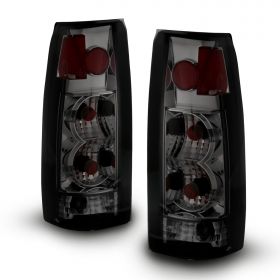 AmeriLite Smoke Replacement Brake Tail Lights Set For Chevy GMC Full Size Silverado Suburban Tahoe Sierra - Passenger and Driver Side