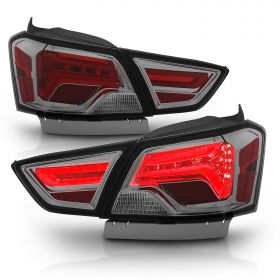 AmeriLite 2014-2020 For Impala Sedan LED Tube Replacement Taillight Smoke Rear Lamp Set - Driver and Passenger Side