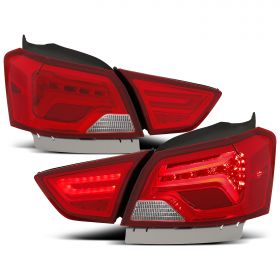 AmeriLite 2014-2020 For Impala Sedan LED Tube Replacement Taillight Ruby Red Rear Lamp Set - Driver and Passenger Side