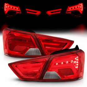 AmeriLite 2014-2020 For Impala Sedan LED Tube Replacement Taillight Ruby Red Rear Lamp Set - Driver and Passenger Side