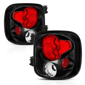 AmeriLite Black Replacement Brake Tail Lights For Chevy Silverado : GMC Sierra - Passenger and Driver Side