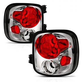 AmeriLite Chrome Replacement Brake Tail Lights For Chevy Silverado : GMC Sierra Stepside- Passenger and Driver Side