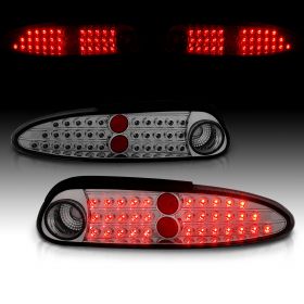 AmeriLite LED Replacement Brake Taillights Smoke Set For 98-02 Chevy Camaro - Passenger and Driver Side
